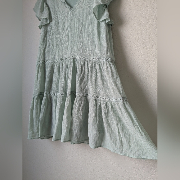 Altar'd State Sage Frilled Tiered Mini Dress Romantic Feminine Coquette - Picture 6 of 10